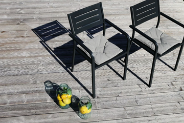 DORIO 2 - Stackable steel garden chair with armrests by RD Italia - view 3